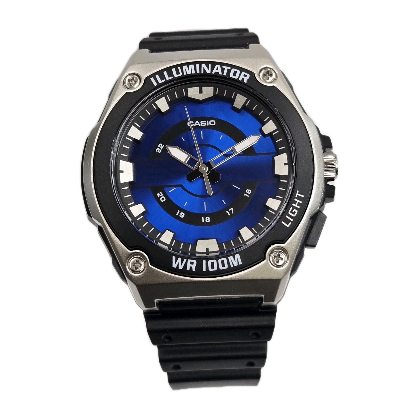 Authentic Casio Analog Watch Blue dial MWC100H MWC100 MWC100H-2A2 New w box