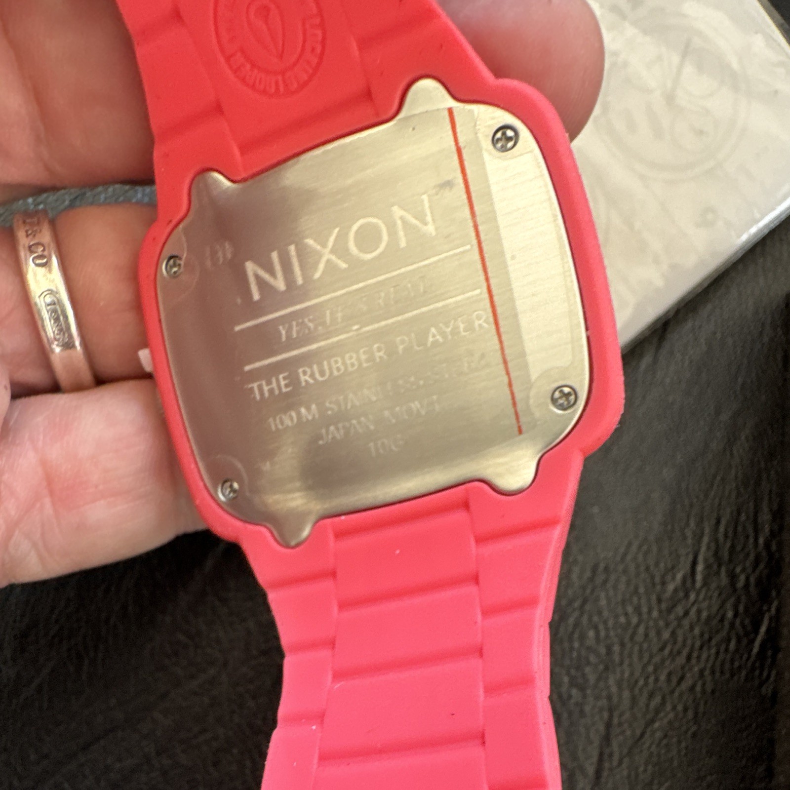 Nixon The Rubber Player Red Analog Quartz Watch Red Rubber Strap 100m Box Manual