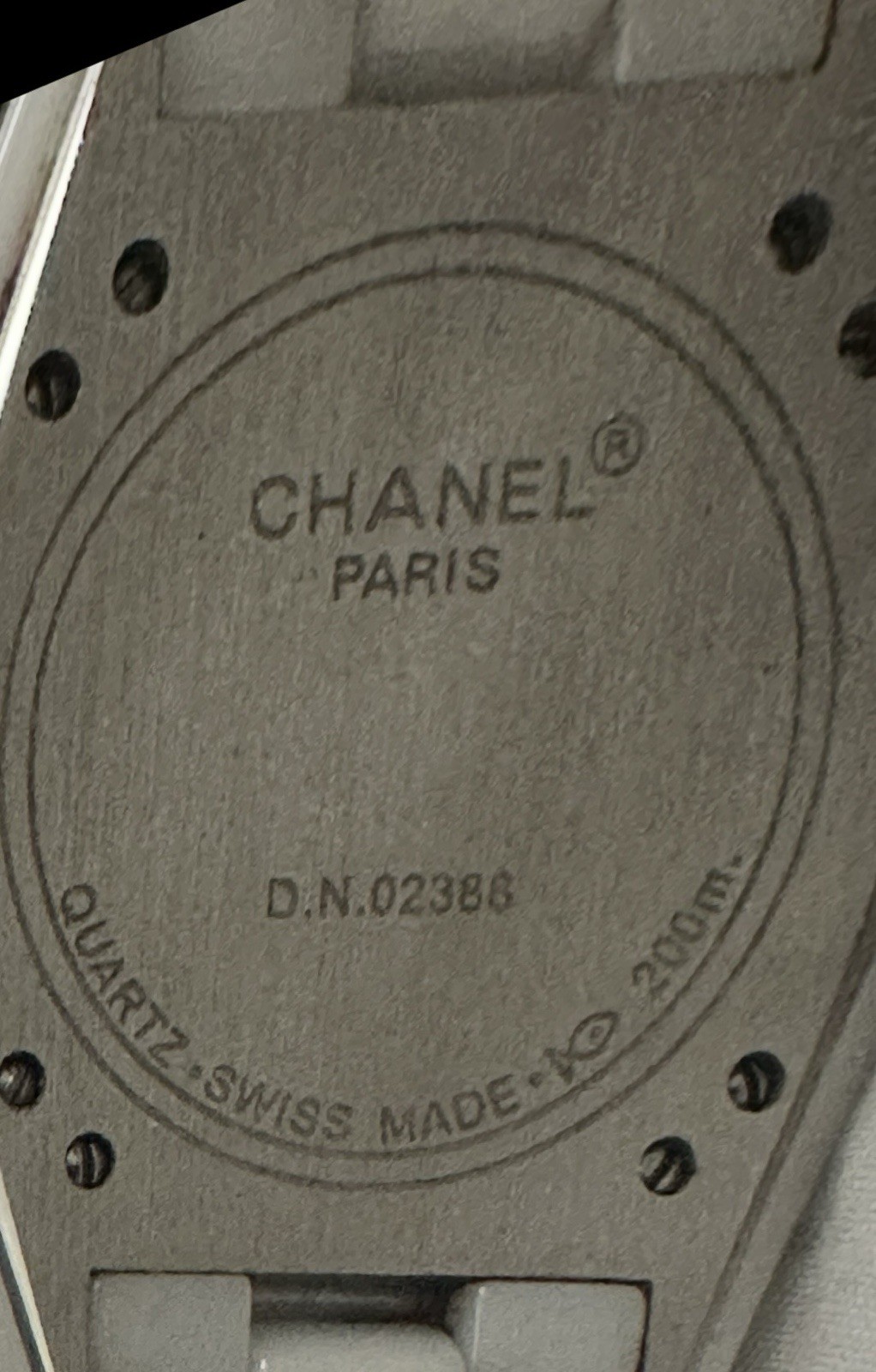 CHANEL J12 White Ceramic Quartz Analog Date 33mm Women’s Watch 200m