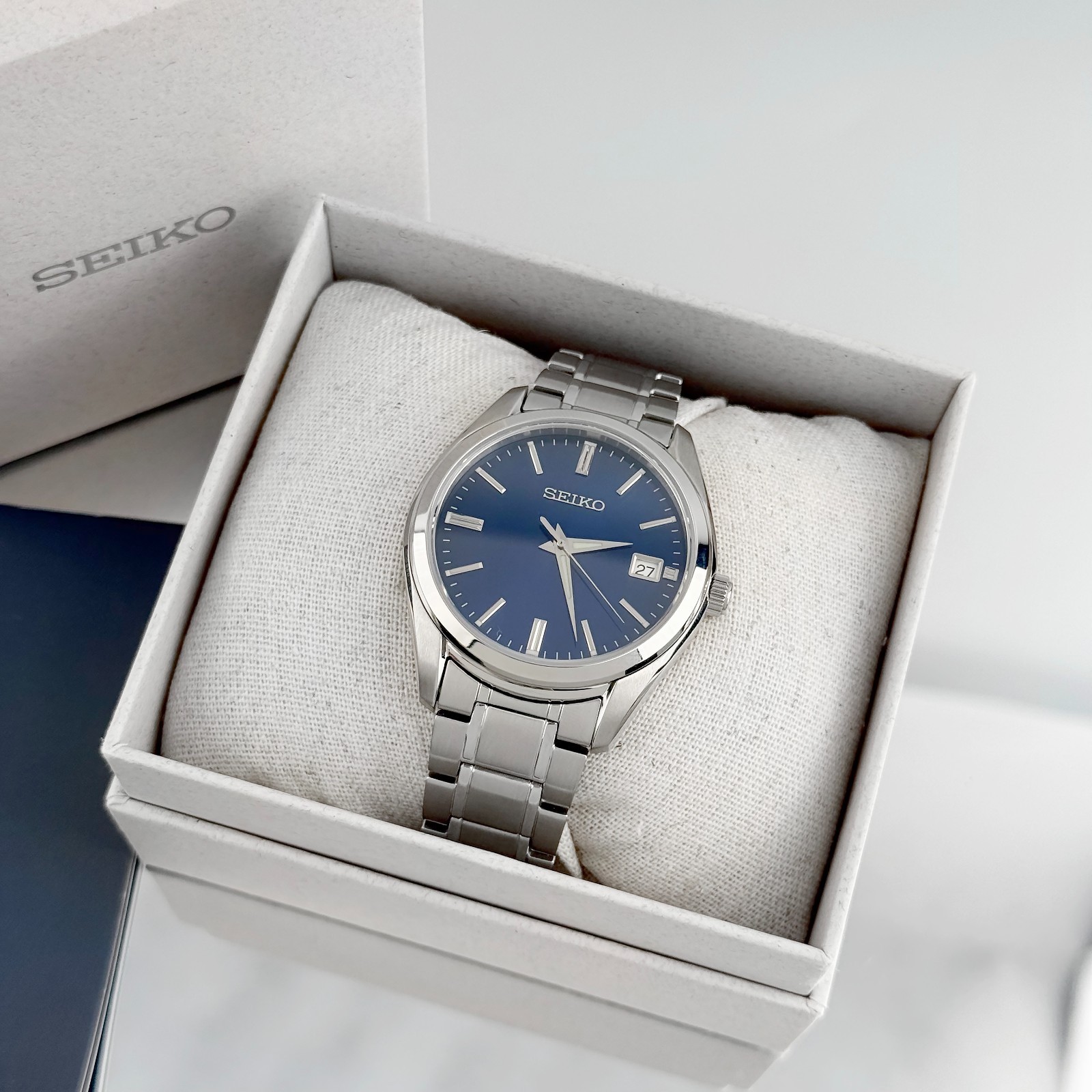 SEIKO Essentials SUR309 Stainless Steel Blue Dial Men’s Quartz Watch 40.2mm