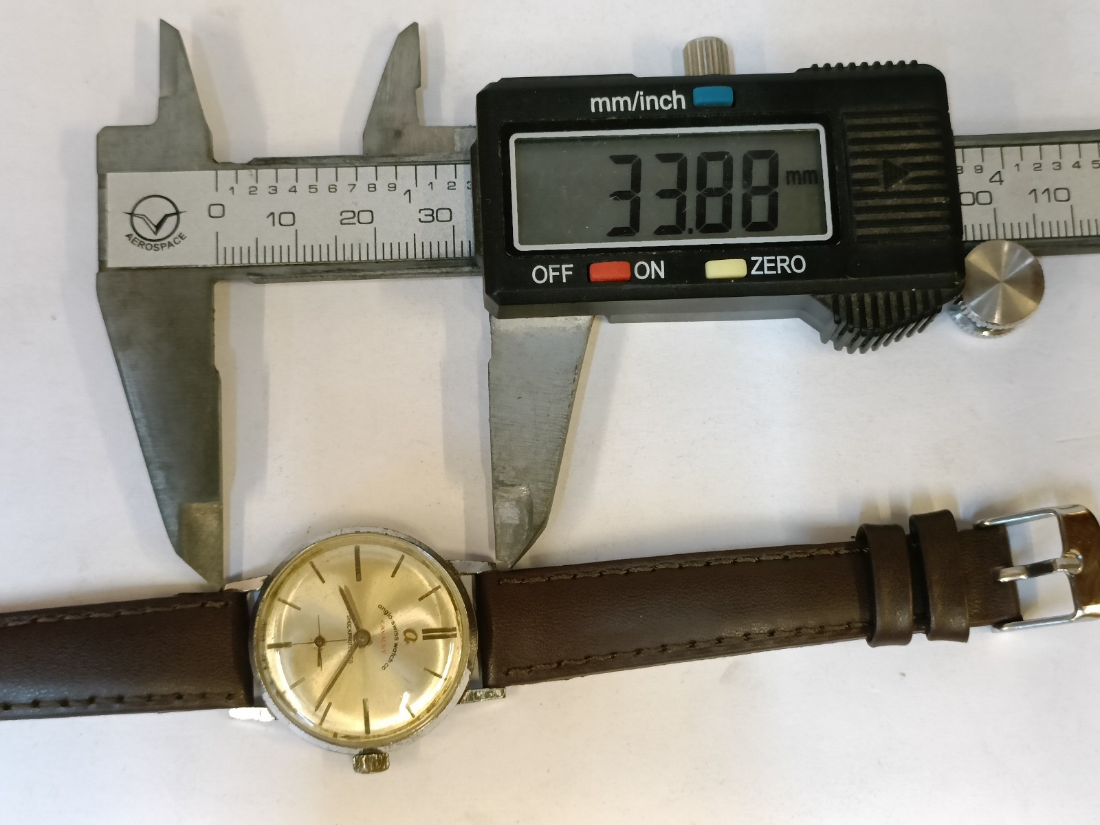 ANGLO-SWISS WATCH CO. CAVALRY WINDING PATINA DIAL UNISEX WORKING