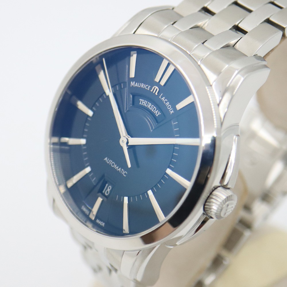 Maurice Lacroix Pontos Day-Date PT6158 Automatic Stainless Steel Watch #M-3717