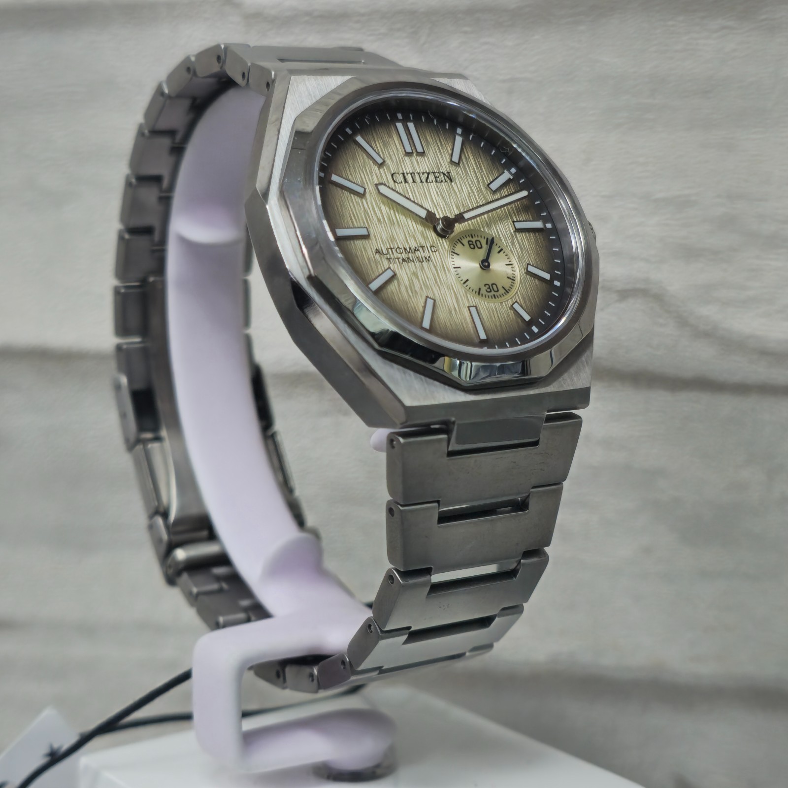 Citizen Zenshin 60 NK5020-58P Super Titanium Automatic Beige Dial 40 mm Watch
