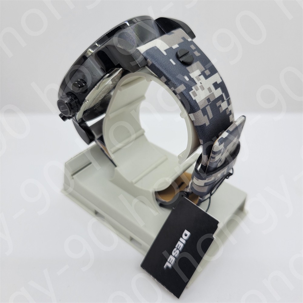 Diesel DZ7311 Mr.Daddy 2.0 Black Chronograph Multicolor Leather Band Men’s Watch