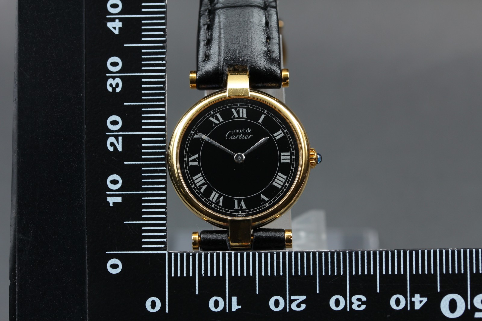 [Exc+5] Cartier Must de Vendome black dial 925 hallmark. From JAPAN
