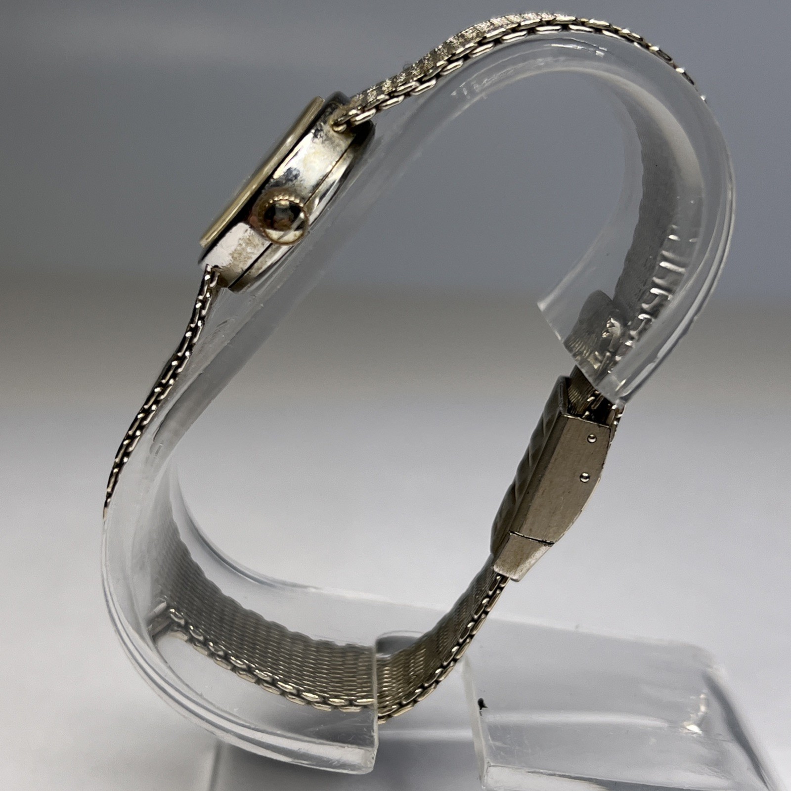Favre-Leuba Vintage Mechanical Wind Steel Oval Watch w/ Integrated Mesh Bracelet