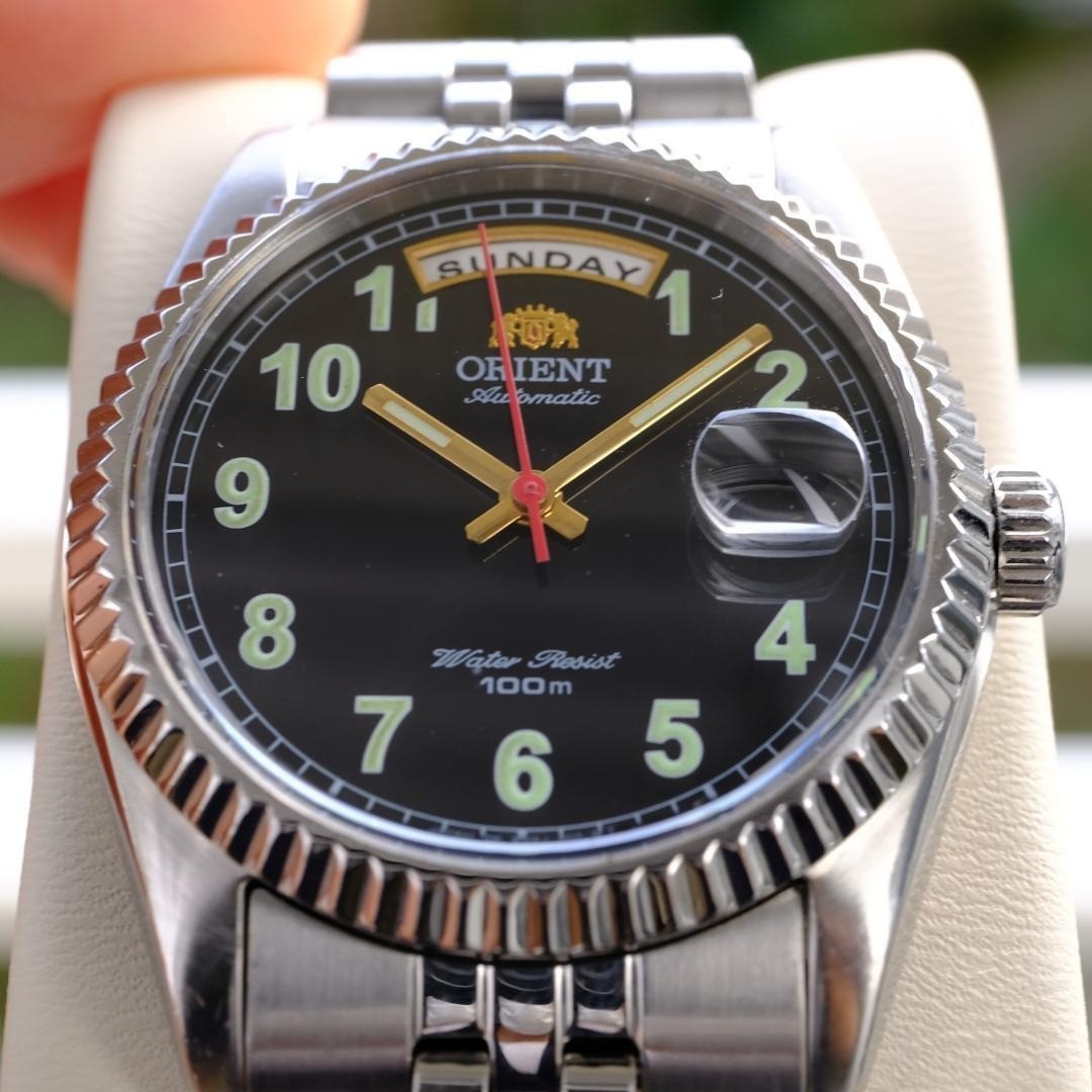 ORIENT PRESIDENT DAY DATE AUTOMATIC WATCH OVERHAULED RARE VINTAGE MODEL