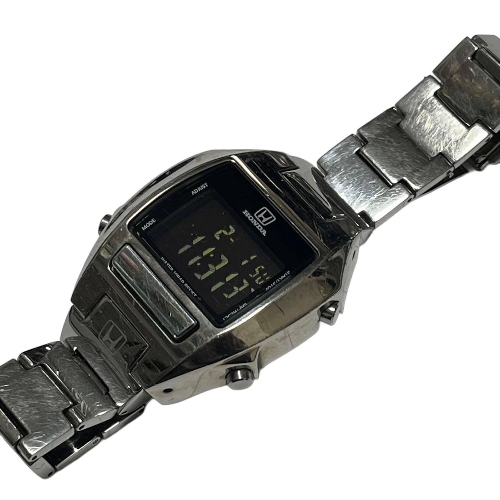 HONDA Digital Quartz Watch Silver W620-4450 NEW BATTERY Vintage Working