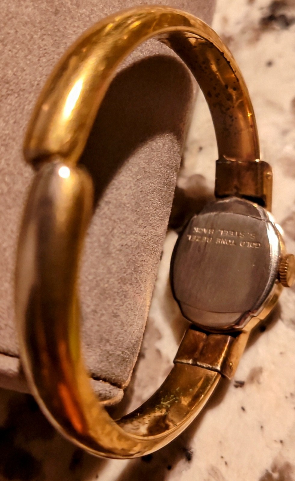 Timex Vintage Women’s Wristwatch Red Face, Gold Tone, Mechanical Movement