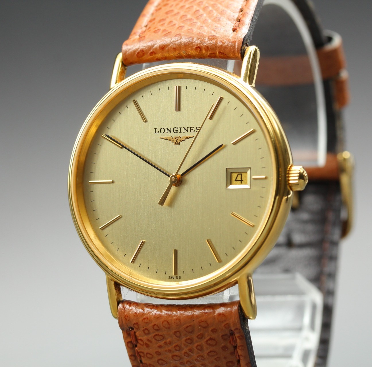 [N MINT] Longines Grand Classic L4.720.2 33mm Gold Dial Date Quartz Men’s Watch