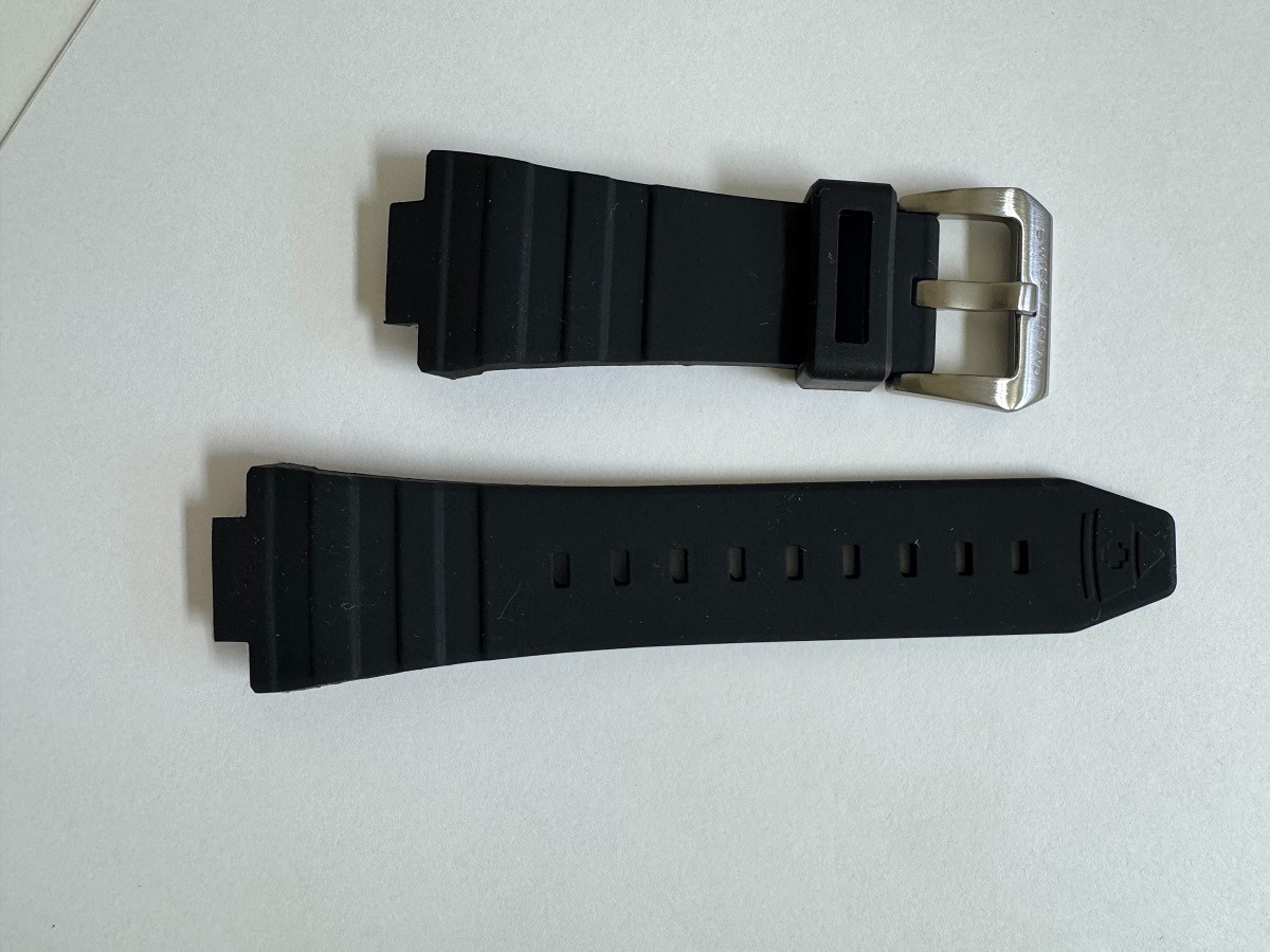 NOS Man’s Swiss Legend Expedition Silicone/Rubber Black watch band strap