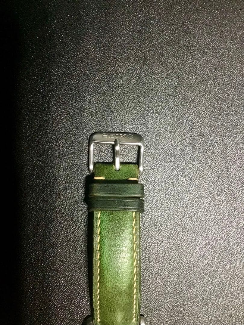 SEIKO 5 Automatic SNK805 Green Dial Leather Strap Model From Japan