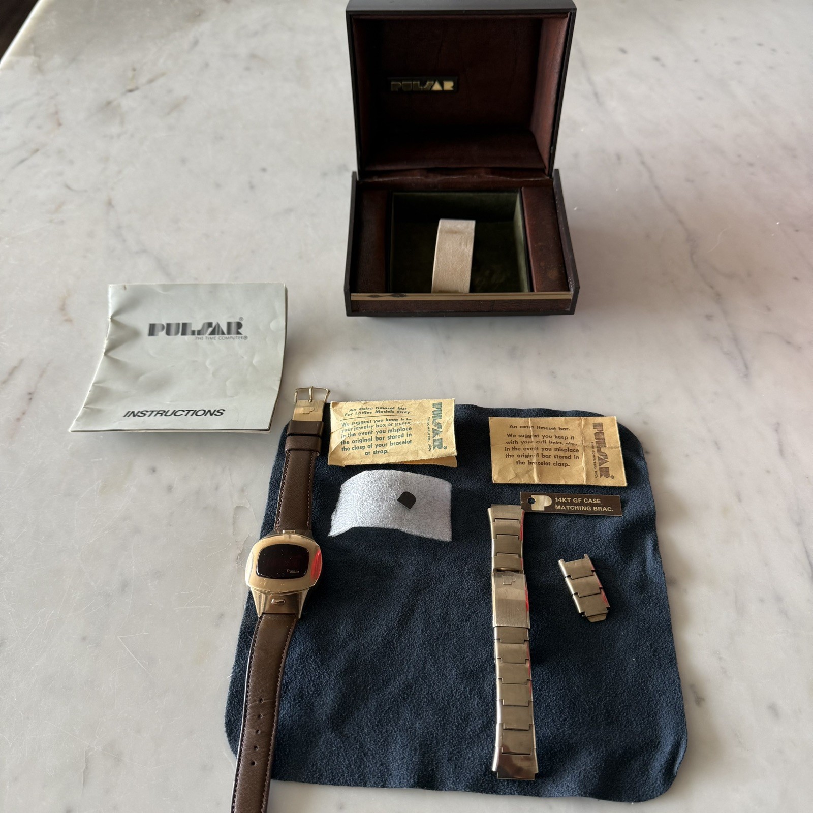 VINTAGE Hamilton Pulsar Time Computer Gold Filled Watch