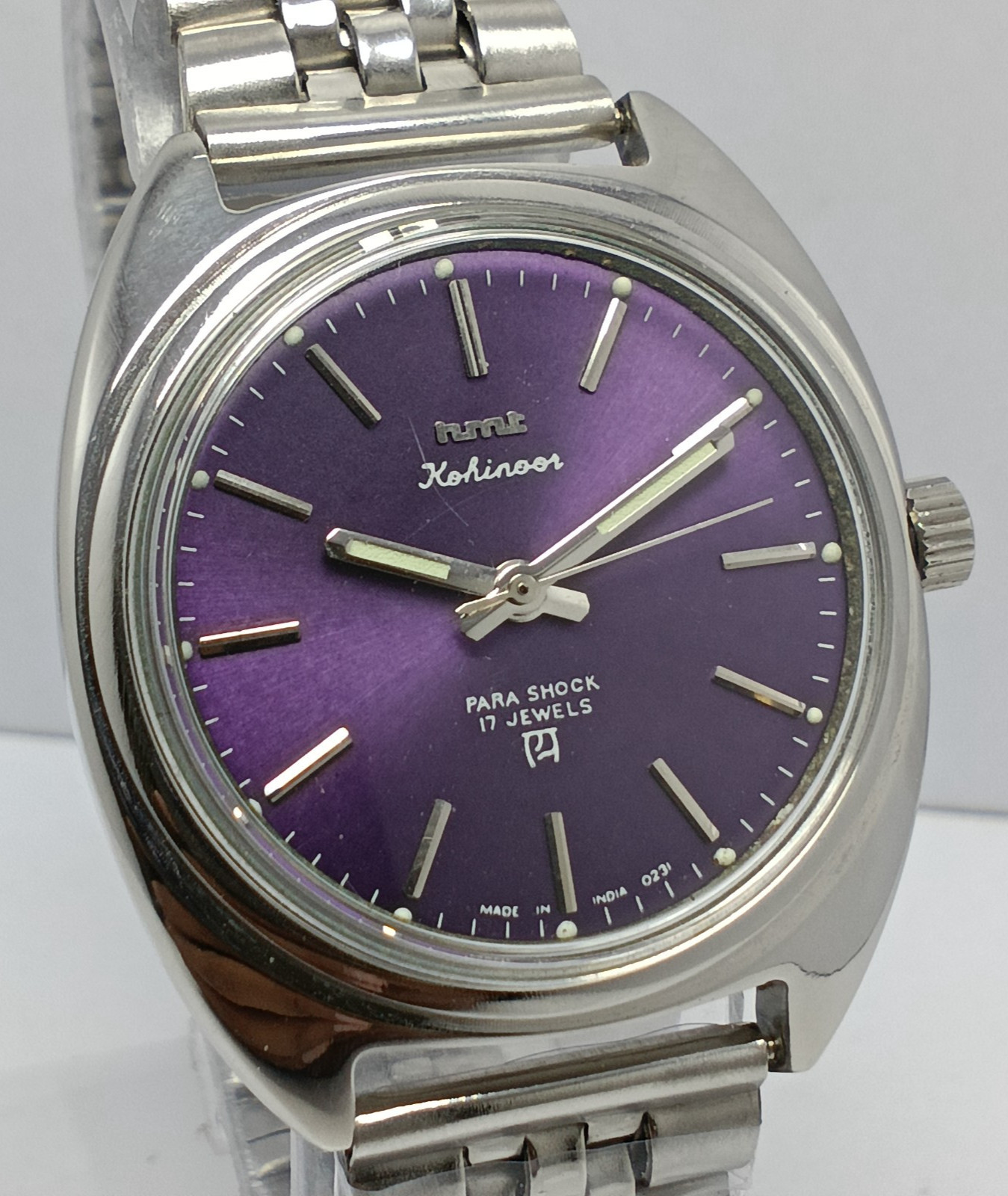 HMT Kohinoor 17 Jewels Hand Winding Wrist Watch For Men’s In Working Condition