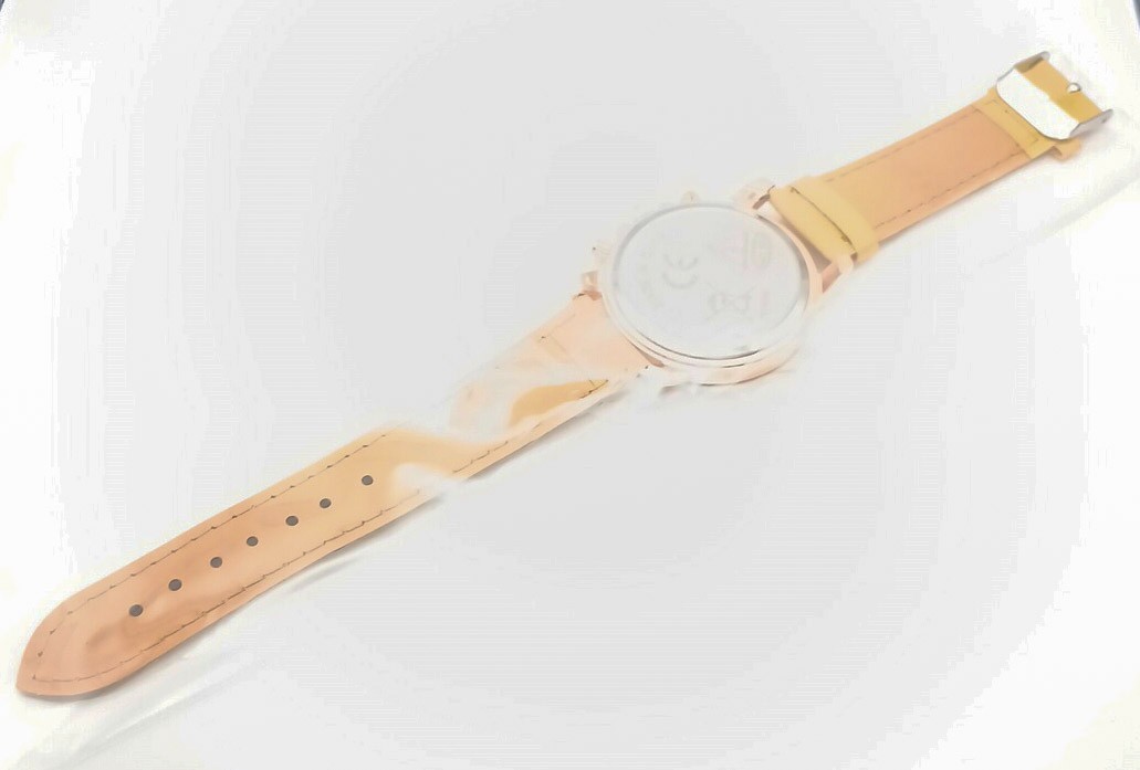 *Brand New* Geneva Platinum Rose-Gold Tone, Yellow Faux Leather