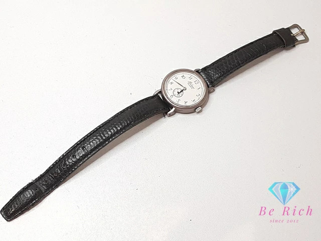 [A1R] Belami Ladies Watch V252-0090 Small Second White Black Leather QZ [g4n]