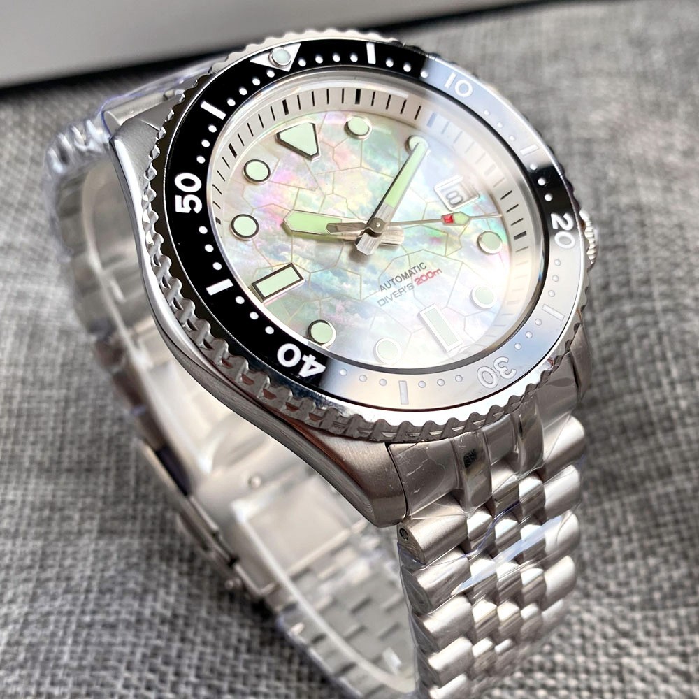 41mm SKX Model 200M Dive Japan NH35A MOP Shell Dial Sapphire Lume Dive Men Watch