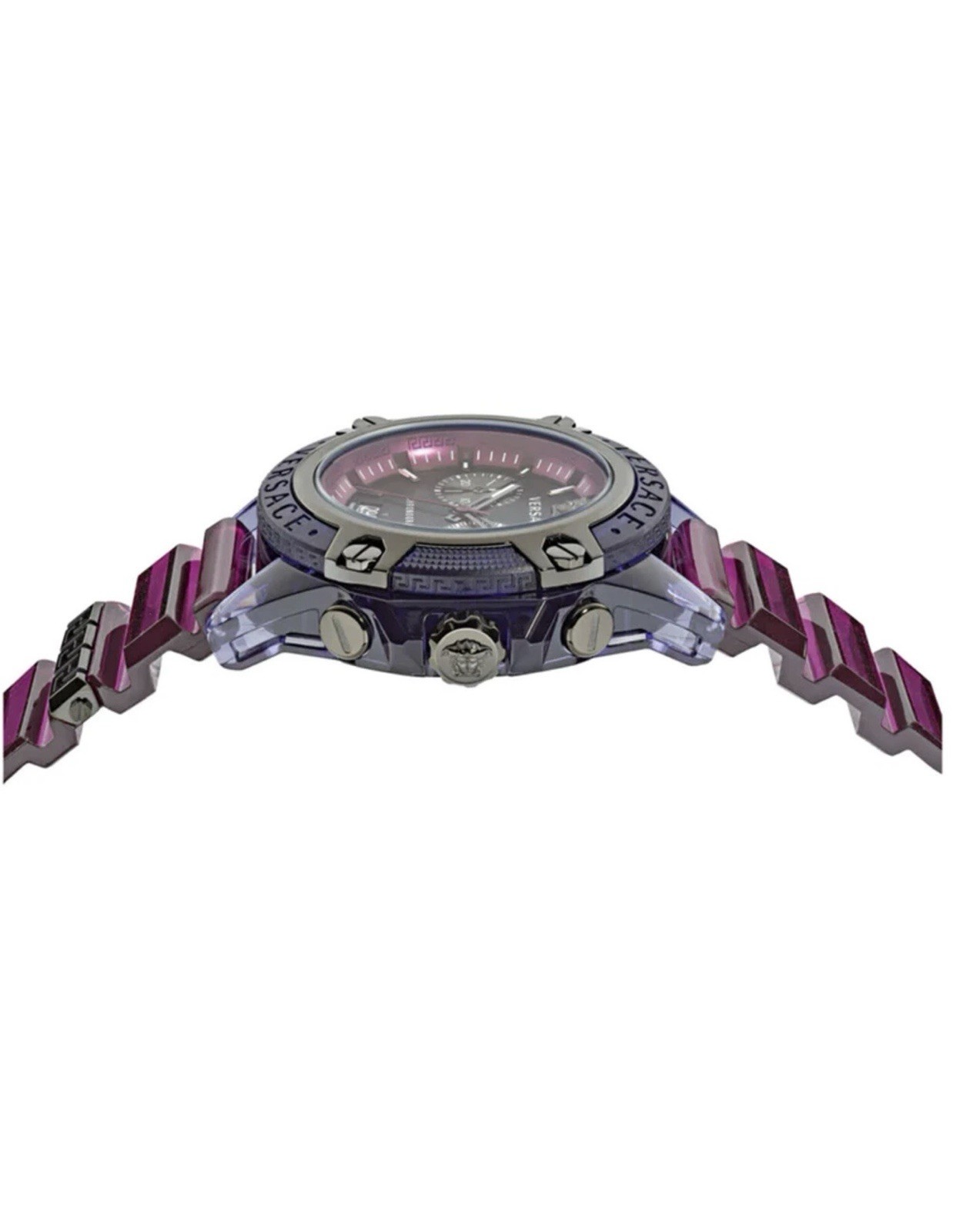 VERSACE ICON ACTIVE PURPLE SWISS POLYCARBONATE CHRONOGRAPH