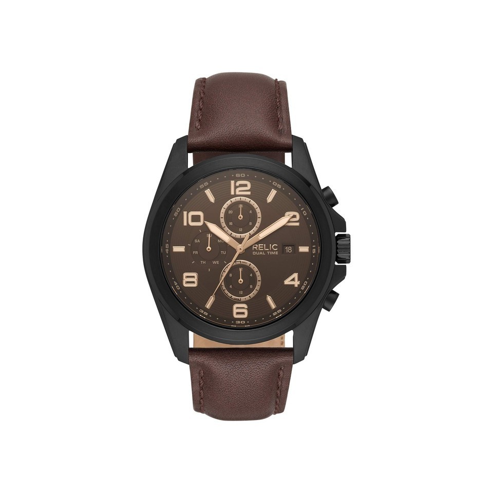 Relic by Fosssil Men’s Watch Brown Leather/Black ZR15946