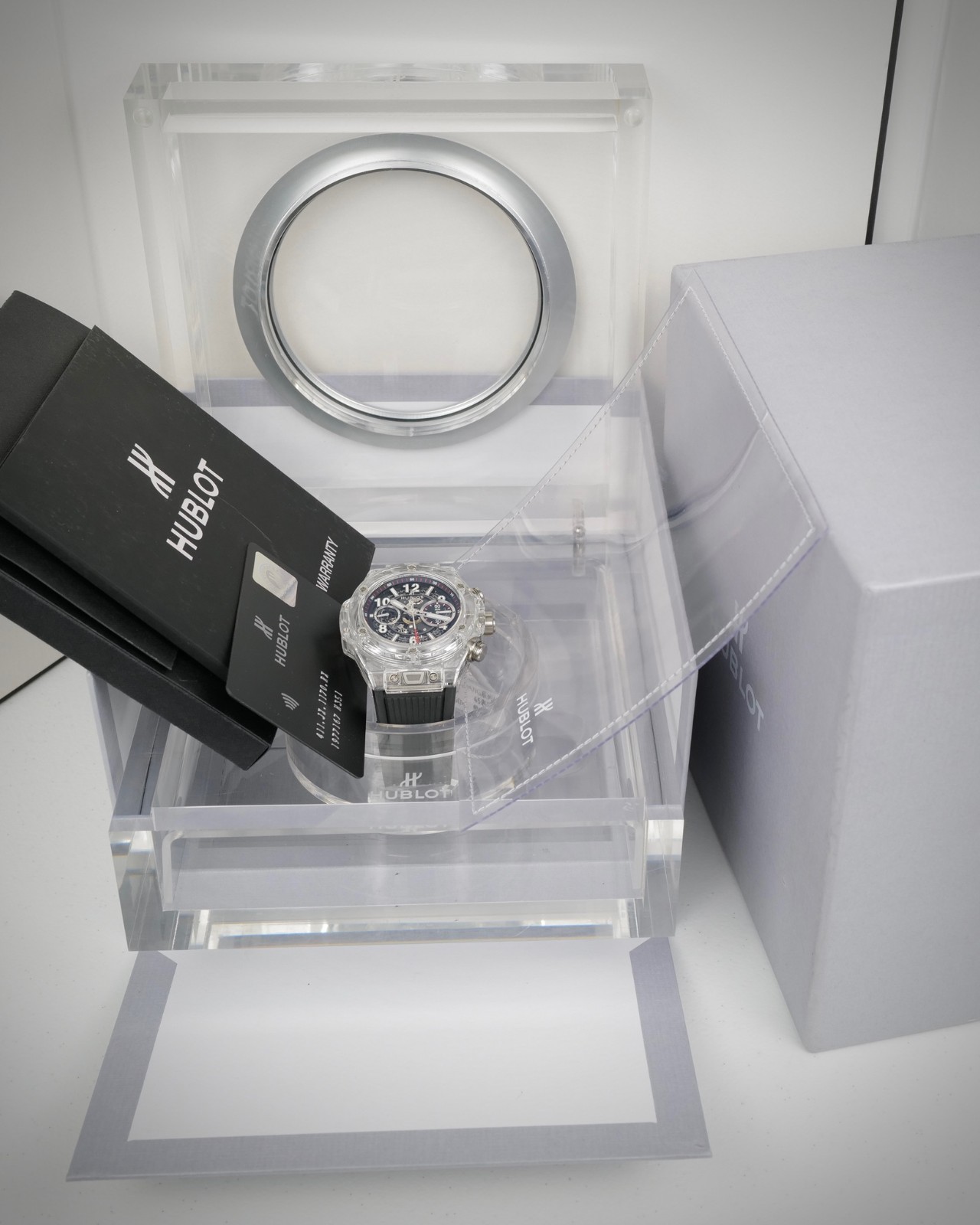 HUBLOT Big Bang Unico Magic Sapphire 411.JX.1170.RX Full Set 2019 Box Card Paper