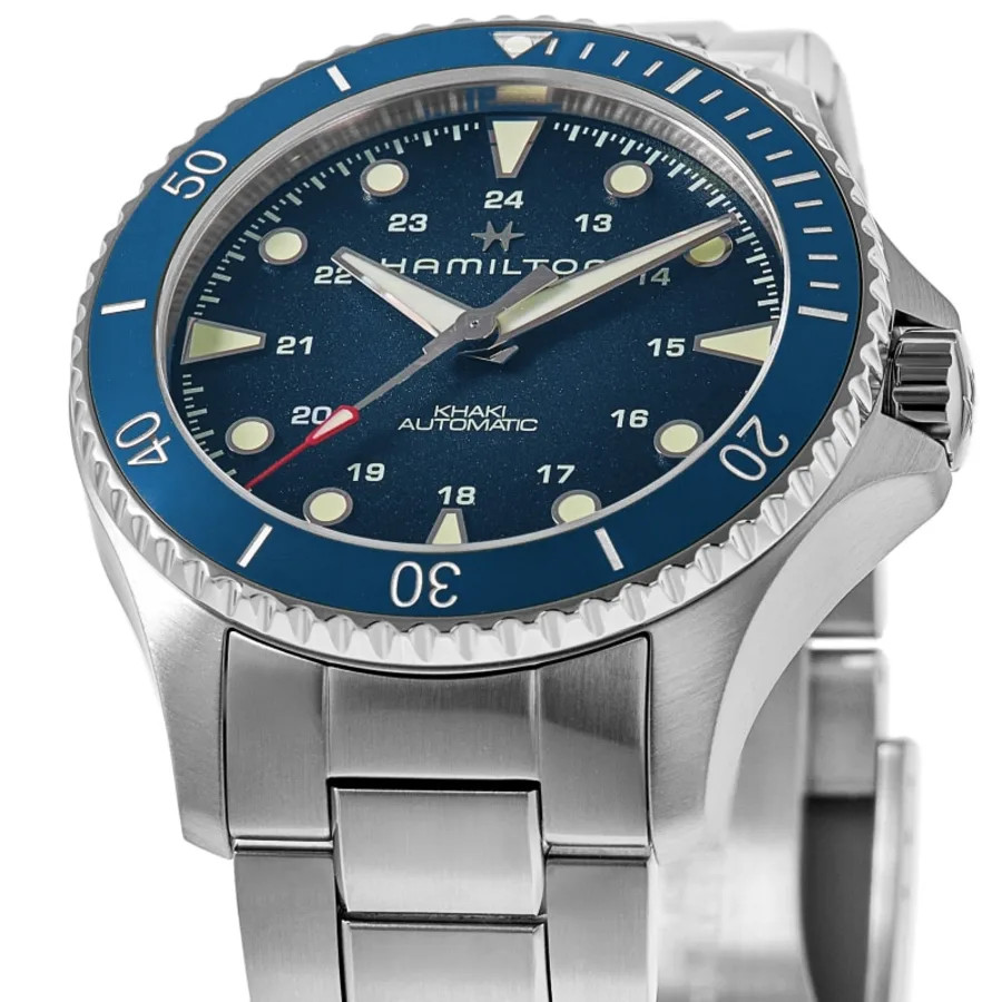 New Hamilton Khaki Navy Scuba Auto Blue Dial Steel Men’s Watch H82505140