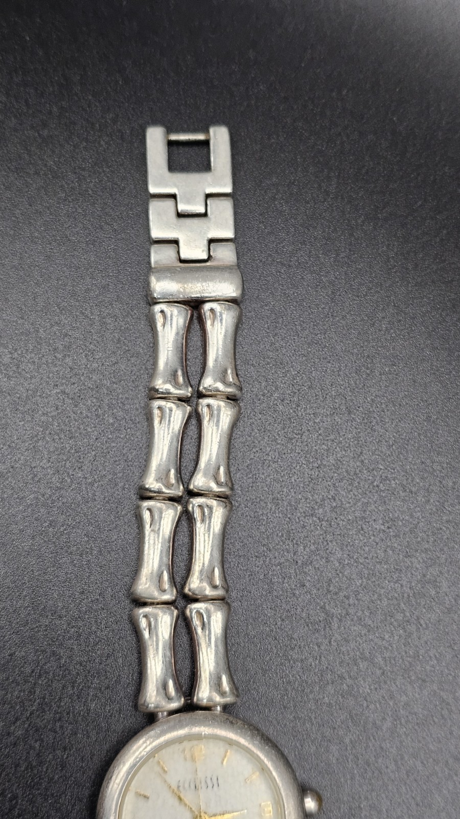 Ecclissi 925 Sterling Silver Ladies Skeleton Bone Link Band Watch – WORKING