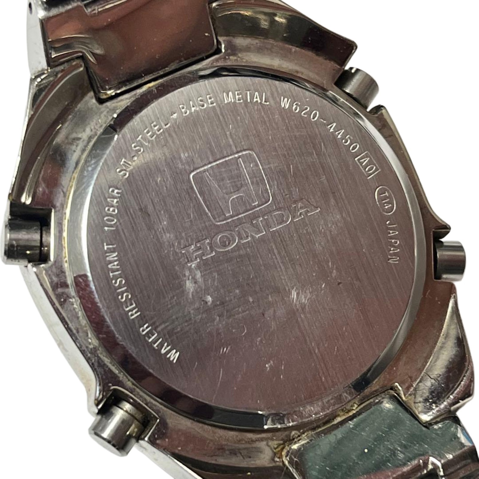 HONDA Digital Quartz Watch Silver W620-4450 NEW BATTERY Vintage Working