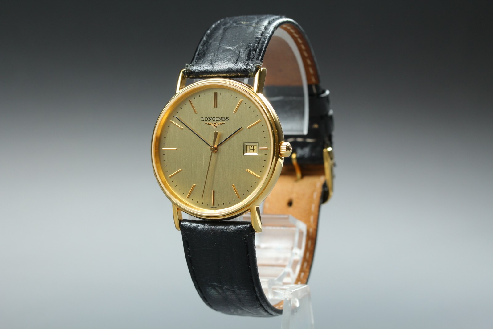 Longines Grand Classic L4.720.2 Men’s Watch Gold Dial Date Quartz [Near MINT]