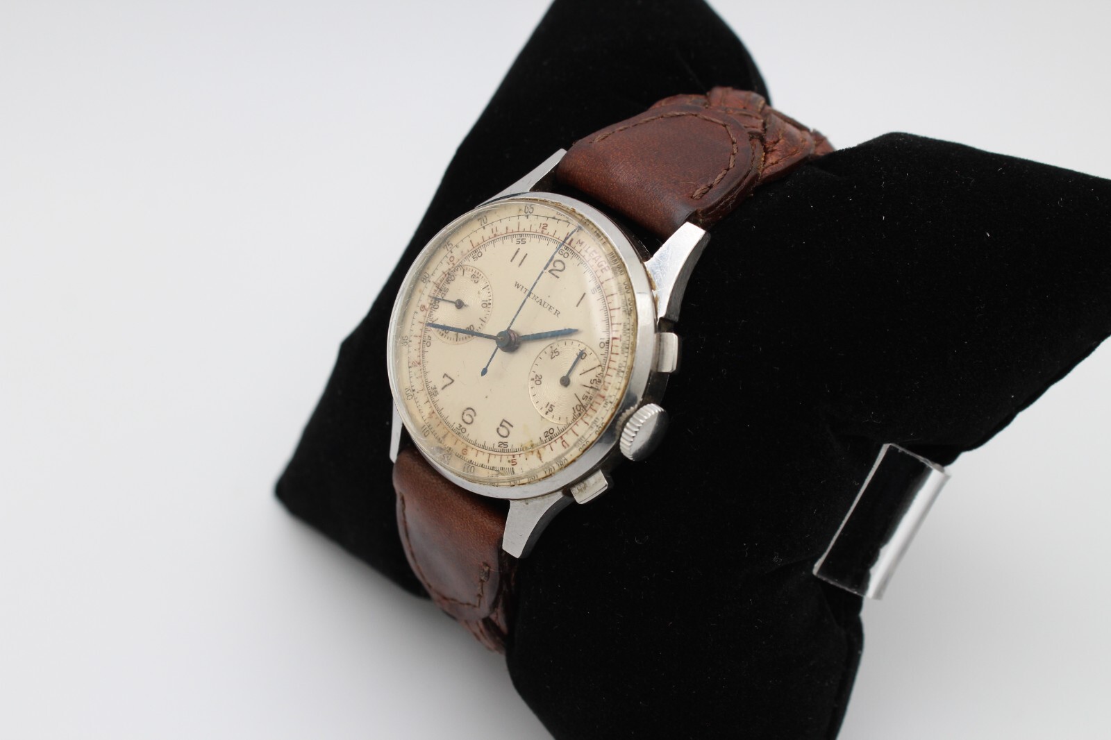 Longines Wittnauer 32mm Pilot’s Chronograph 2 Register Vintage 1940s WWII Era
