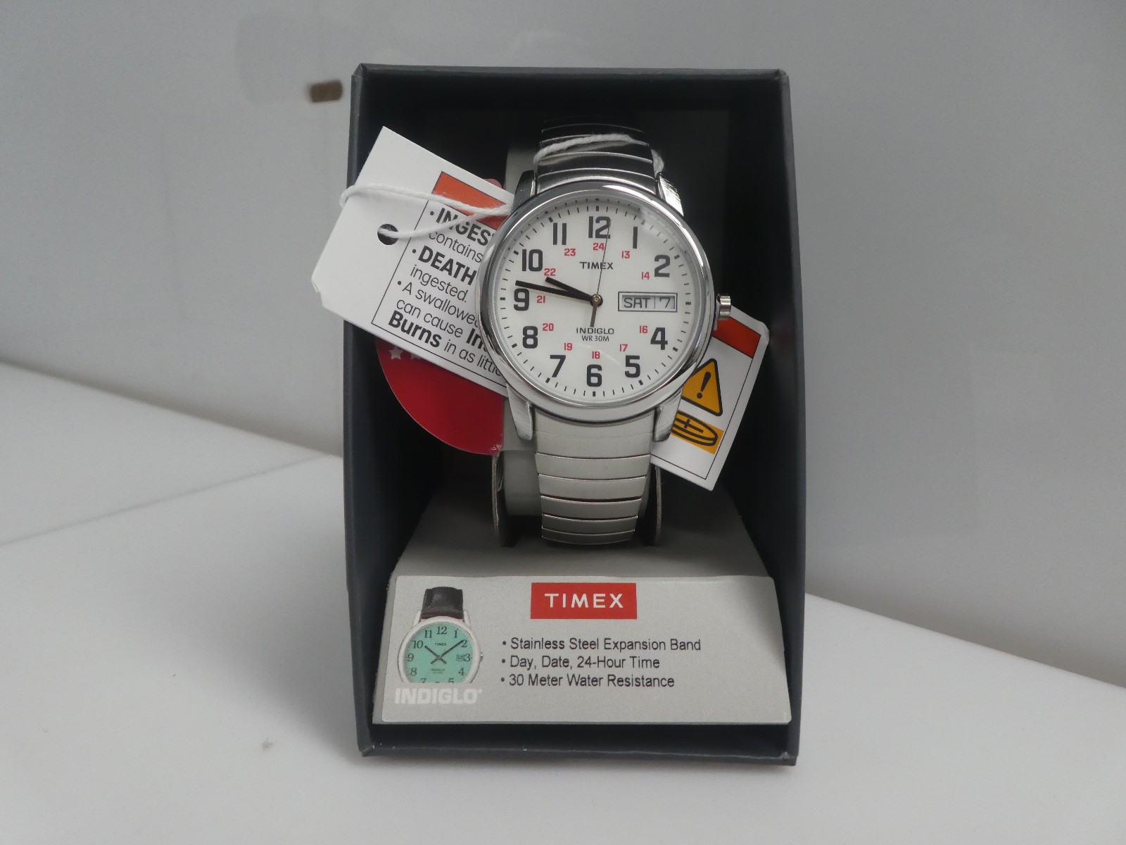 Lot of 2 Timex Men’s T20461 Easy Reader 35mm Expansion Band Watch