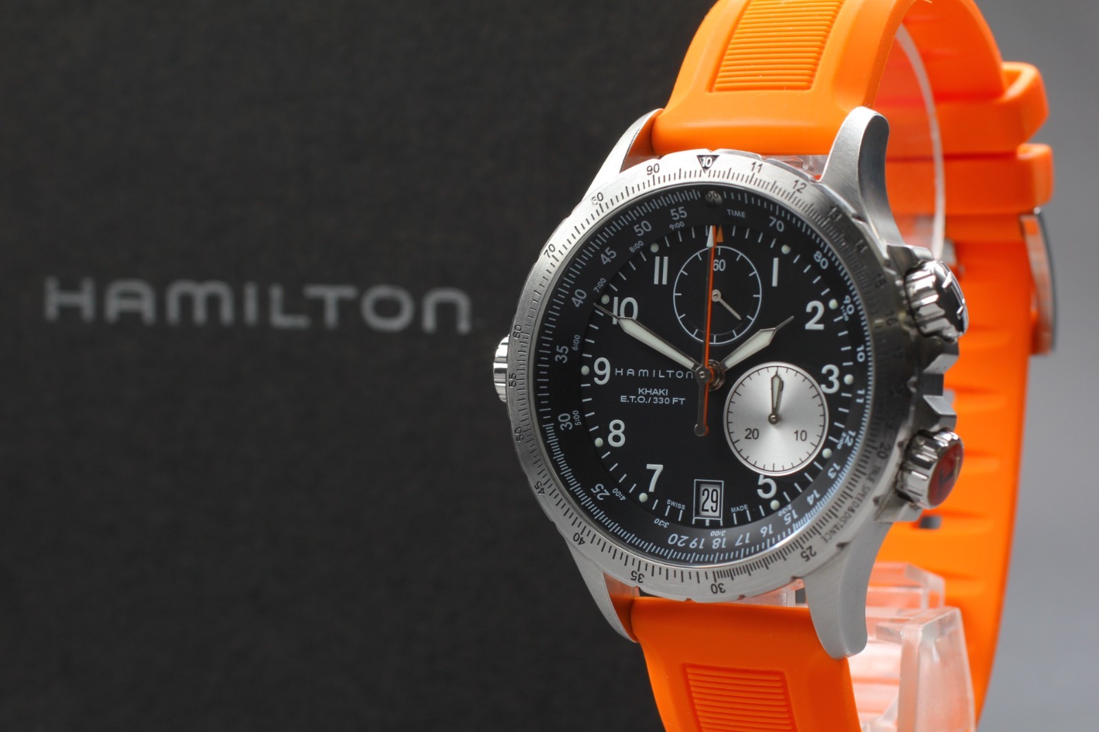 【Near MINT w/ Box】 Hamilton Khaki Aviation H776121 Men’s Black Watch from JAPAN