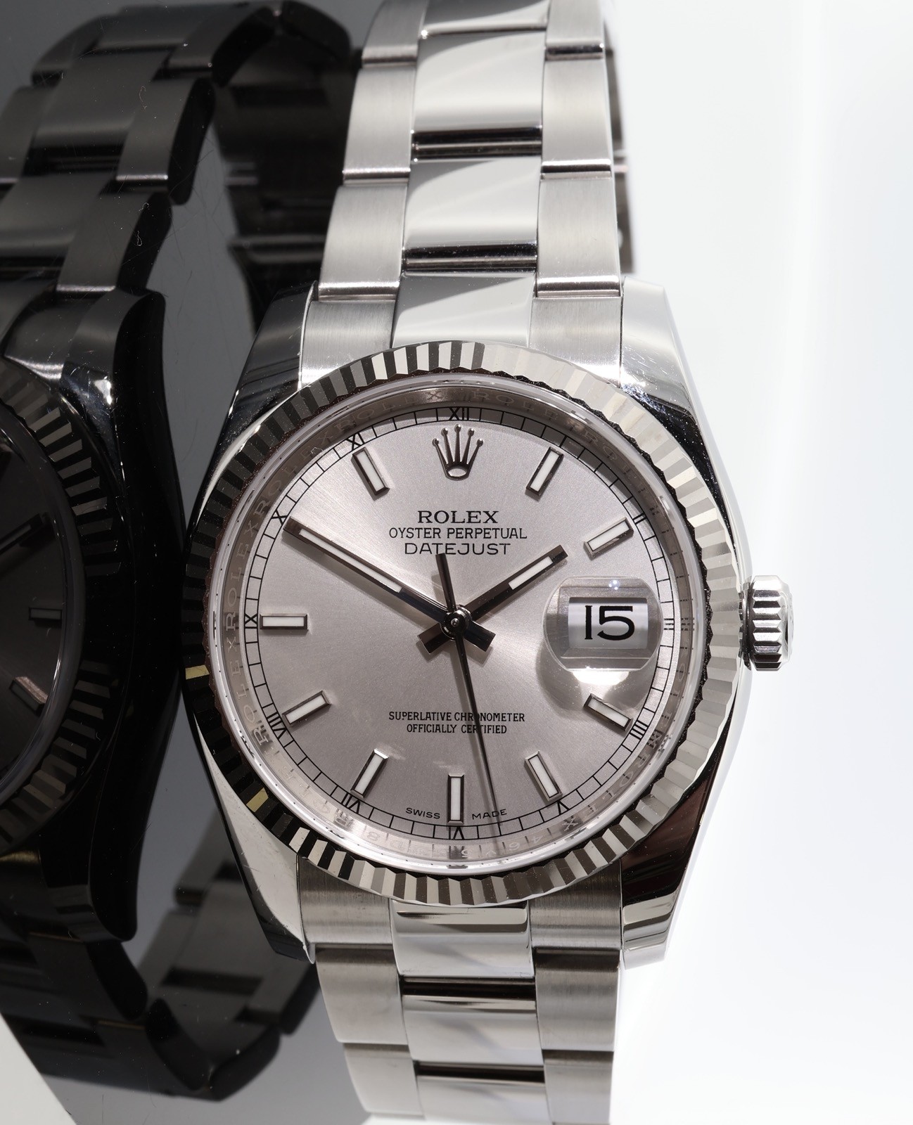 2017 Rolex Datejust 36 Ref. 116234 Stainless Steel & 18k White Gold Full Set