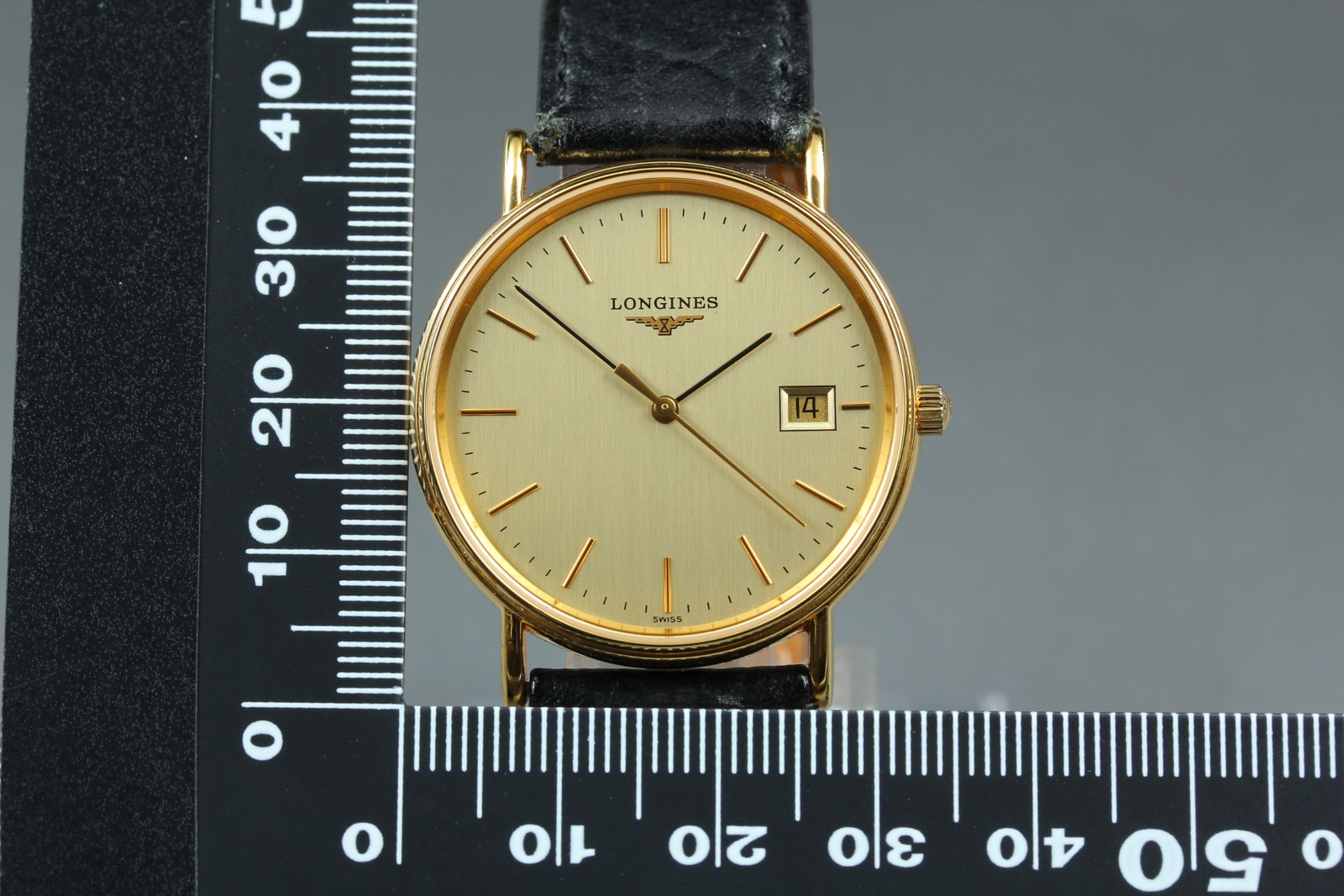 Longines Grand Classic L4.720.2 Men’s Watch Gold Dial Date Quartz [Near MINT]