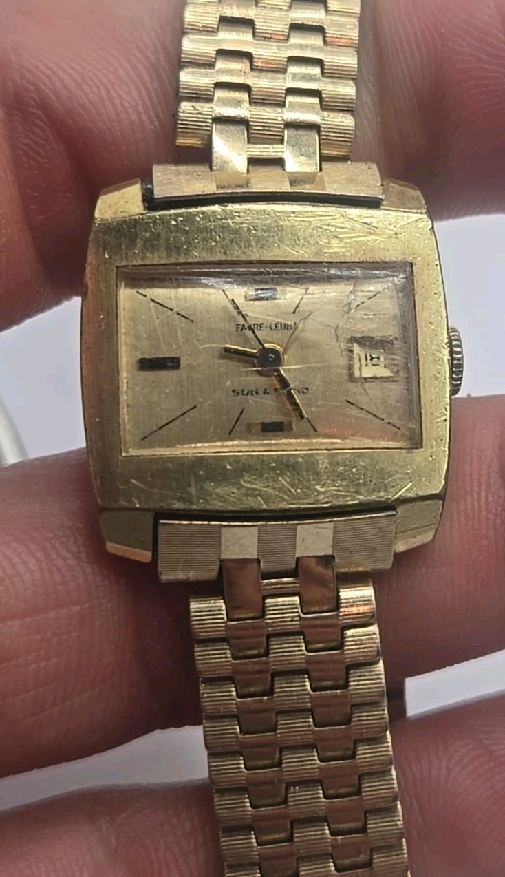 Rare Ladies Favre Leuba Sun & Sand FL753 Watch Runs As Is 52562
