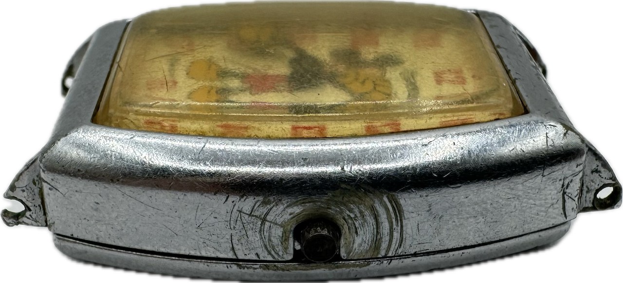 Vintage Ingersoll Men’s Mechanical Wristwatch USA Chrome Plated Mickey Mouse