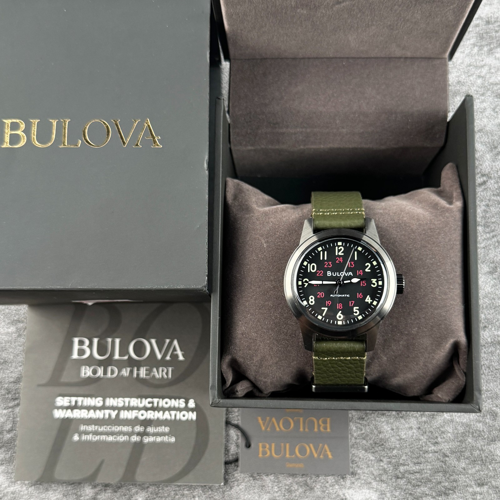 Bulova Hack VWI SPECIAL EDITION Black Dial Automatic Men’s Watch 98A255