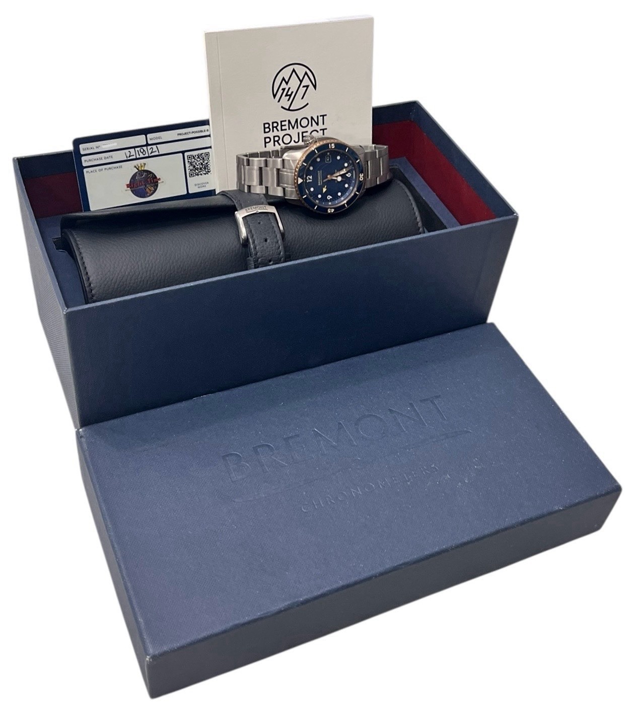 Bremont Project Possible Titanium Blue Dial Date 43mm Automatic Men’s Watch