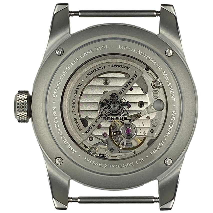 Benrus Classic C1-SB-BE-NT Tan Dial Stainless Steel Date 41MM Men’s Automatic