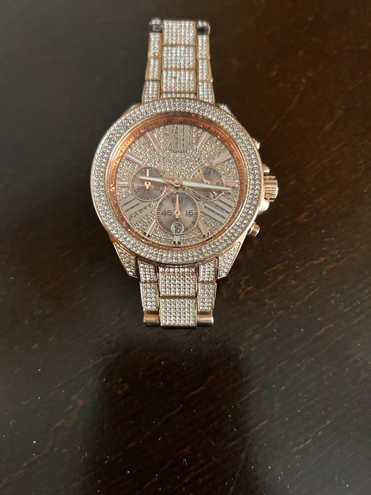 Michael Kors Bradshaw Rose Gold Extreme Gliz Watch MK6933 Unisex Ladies