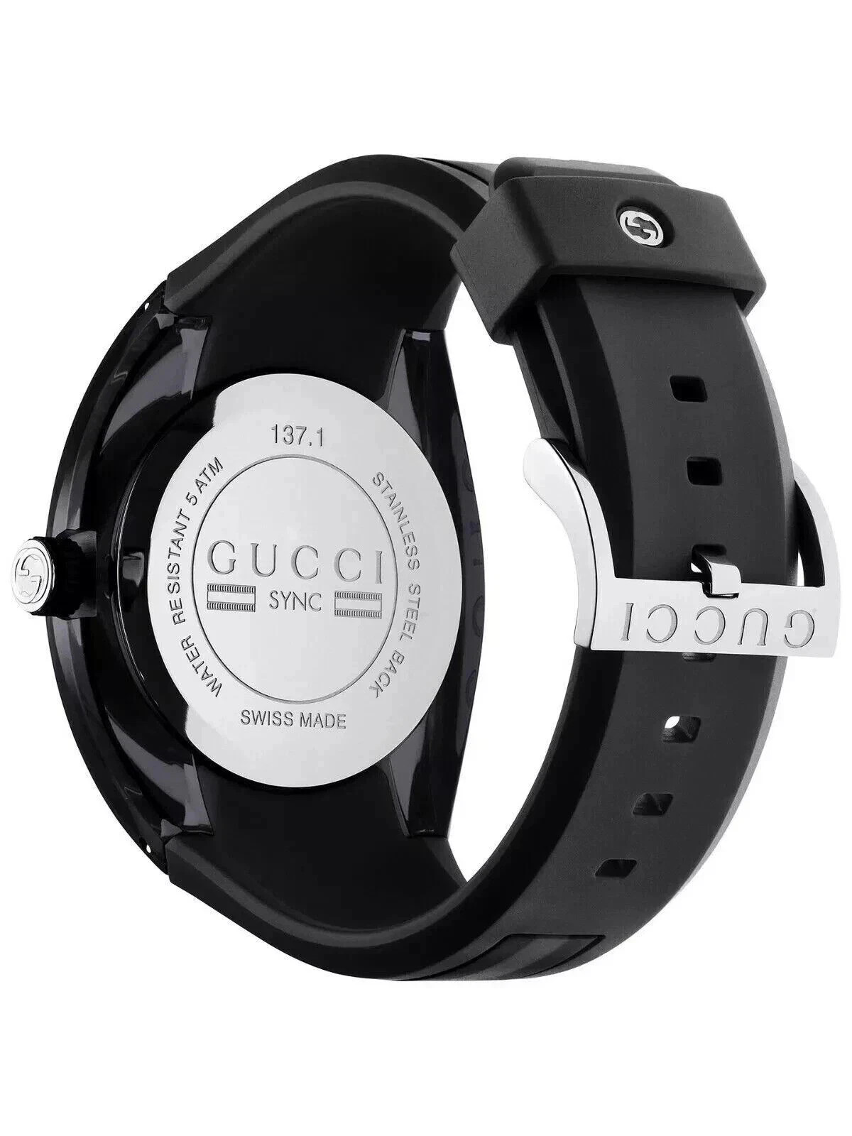 Gucci Sync XXL YA137101 Men’s Quartz Rubber Band Watch New In Box