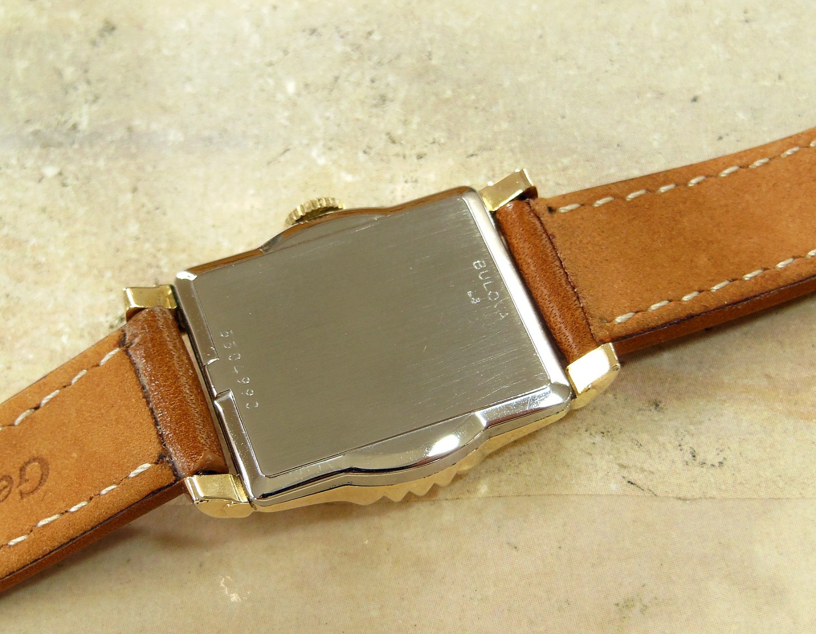 1953 Vintage BULOVA PRESIDENT, Stunning SALMON/SILVER Dial, Serviced & Warranty