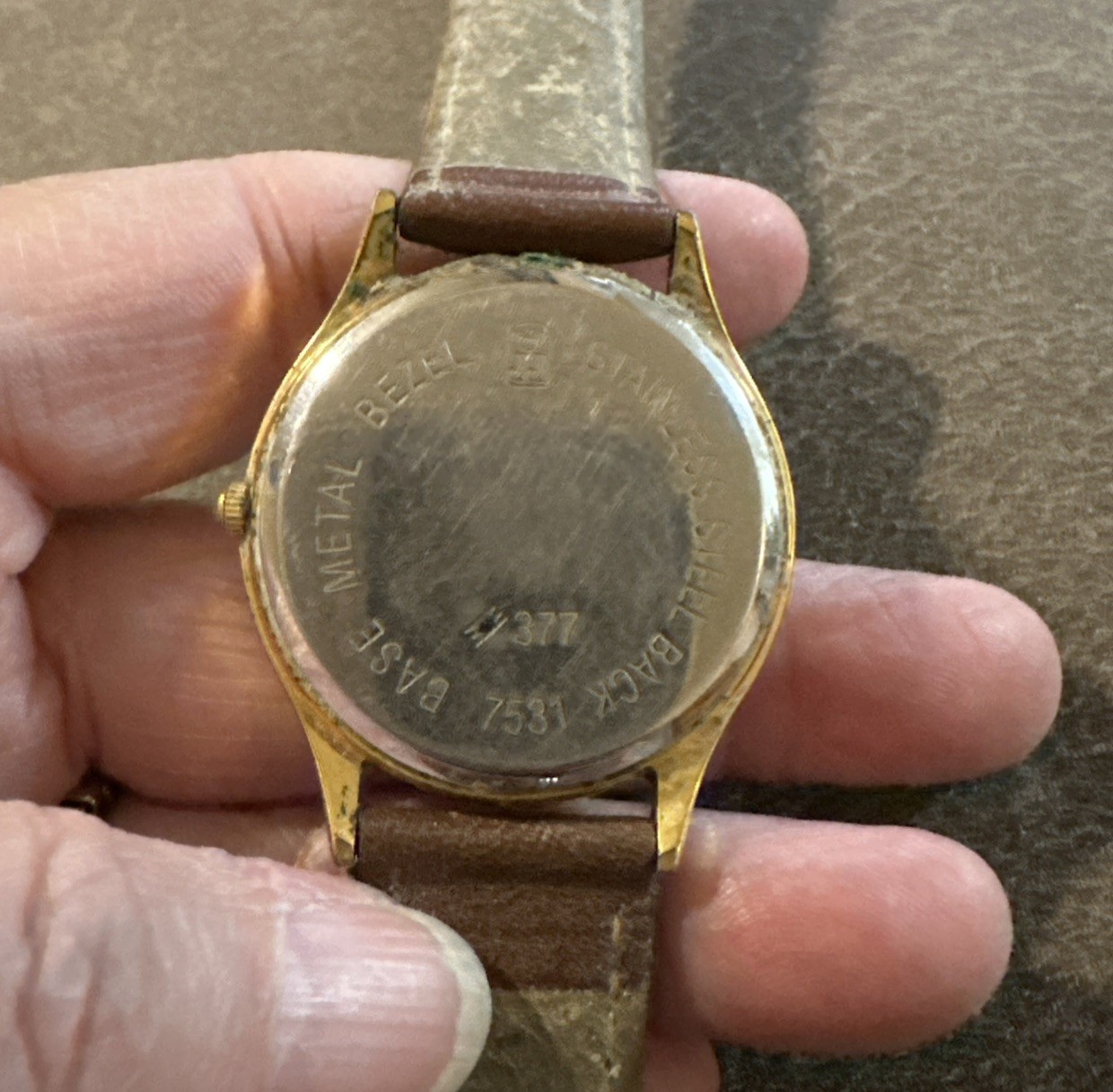 Men’s United States Marine Corps USMC Jules Jurgensen 2035 Gold Tone Watch