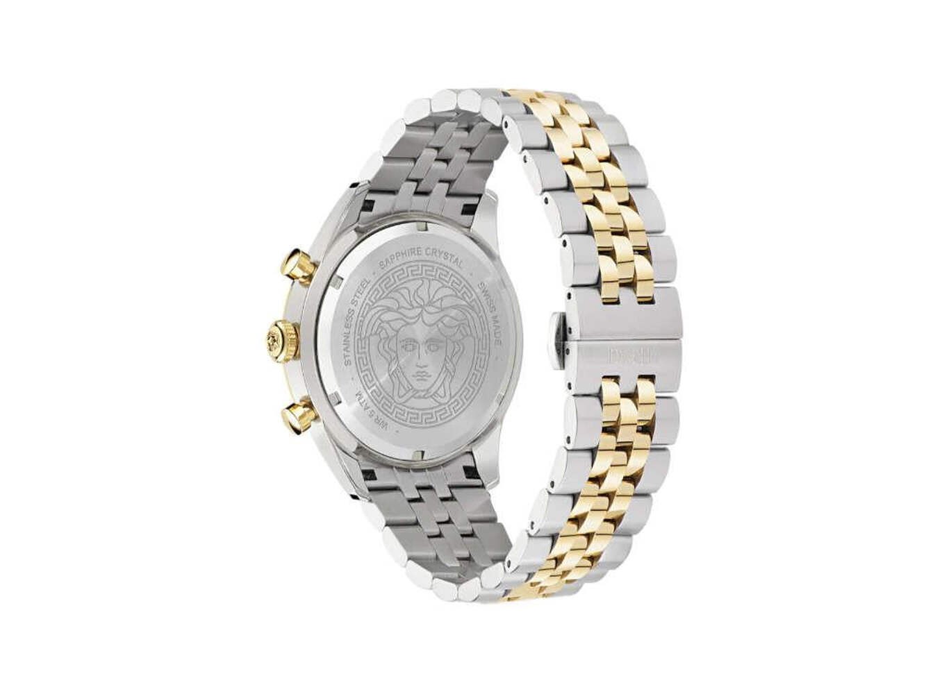 Versace Chrono Master Quartz Watch, PVD Gold, Green, 44 mm VE8R00524