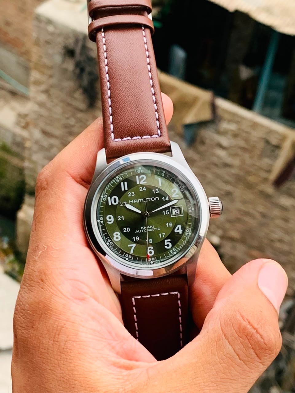New Hamilton Khaki Field Automatic Green Dial Men’s Watch