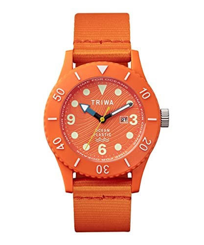 TRIWA Time for Oceans Nemo TFO203 Orange Recycled Plastic Watch Sweden New