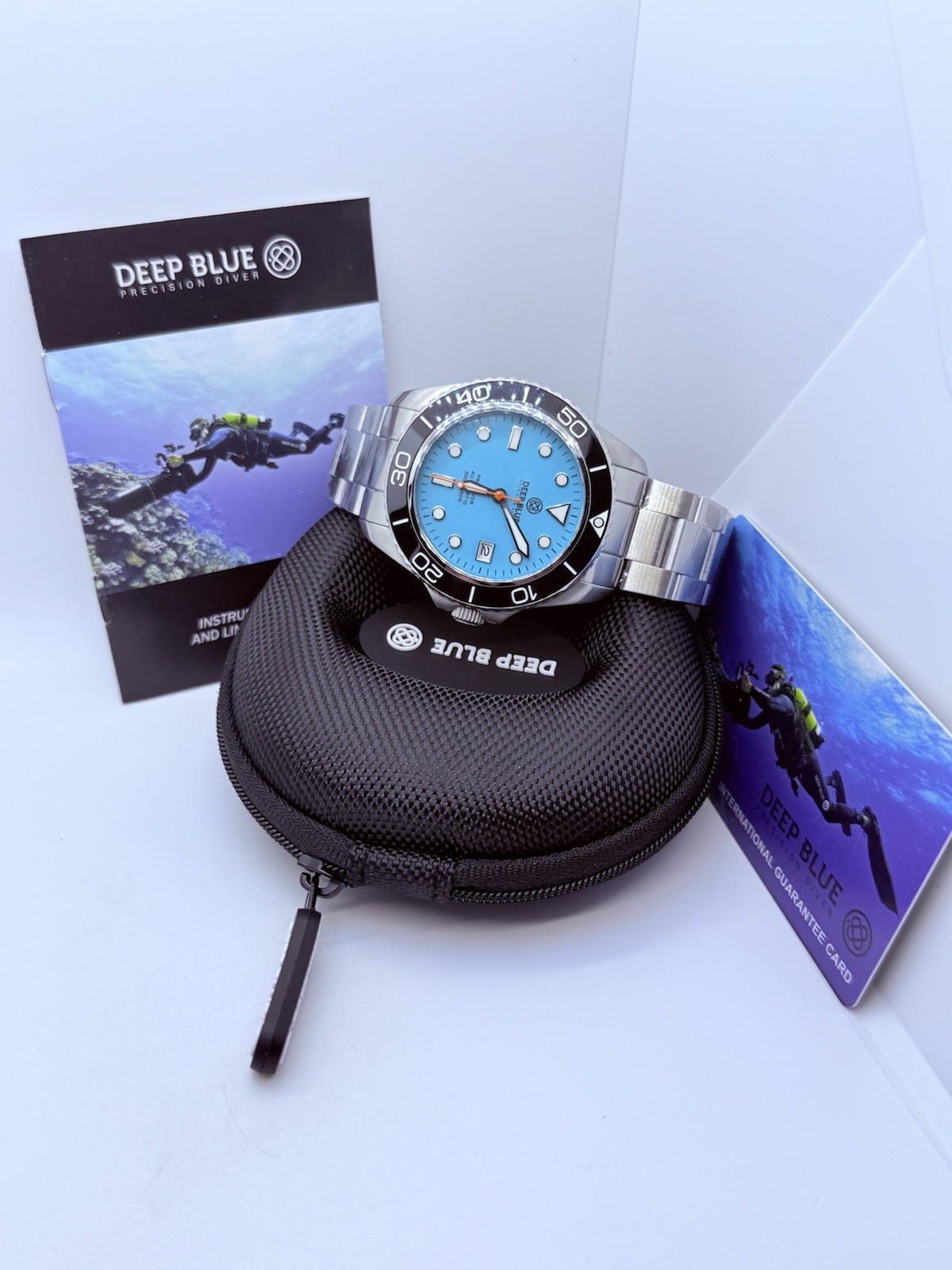 Deep Blue PRO DIVER 200 42.5MM AUTO DIVE WATCH-BLUE FULL LUME DIAL -NEW‼️