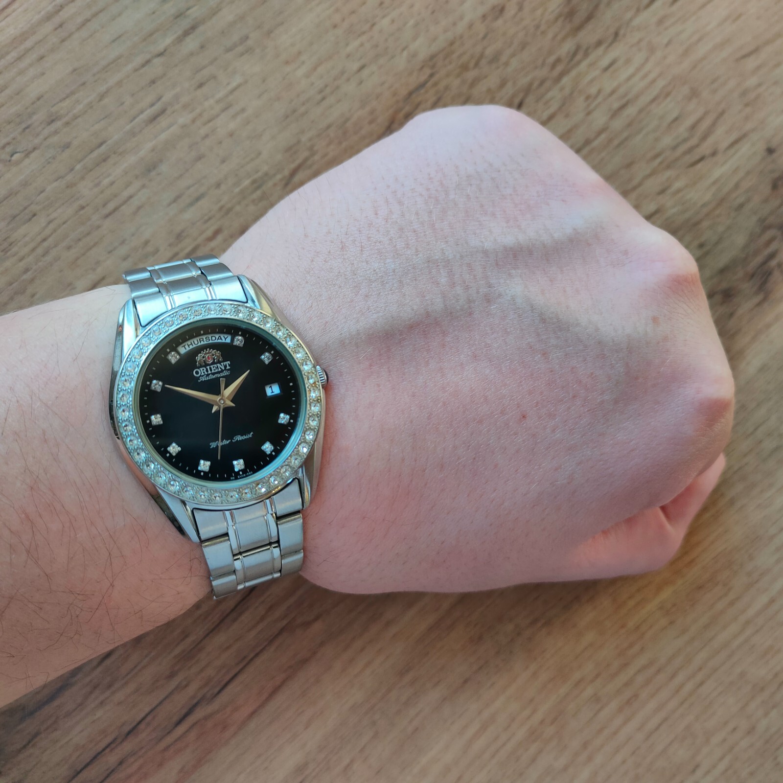 Ultra rare Orient President day date Mechanical classic black Automatic Watch