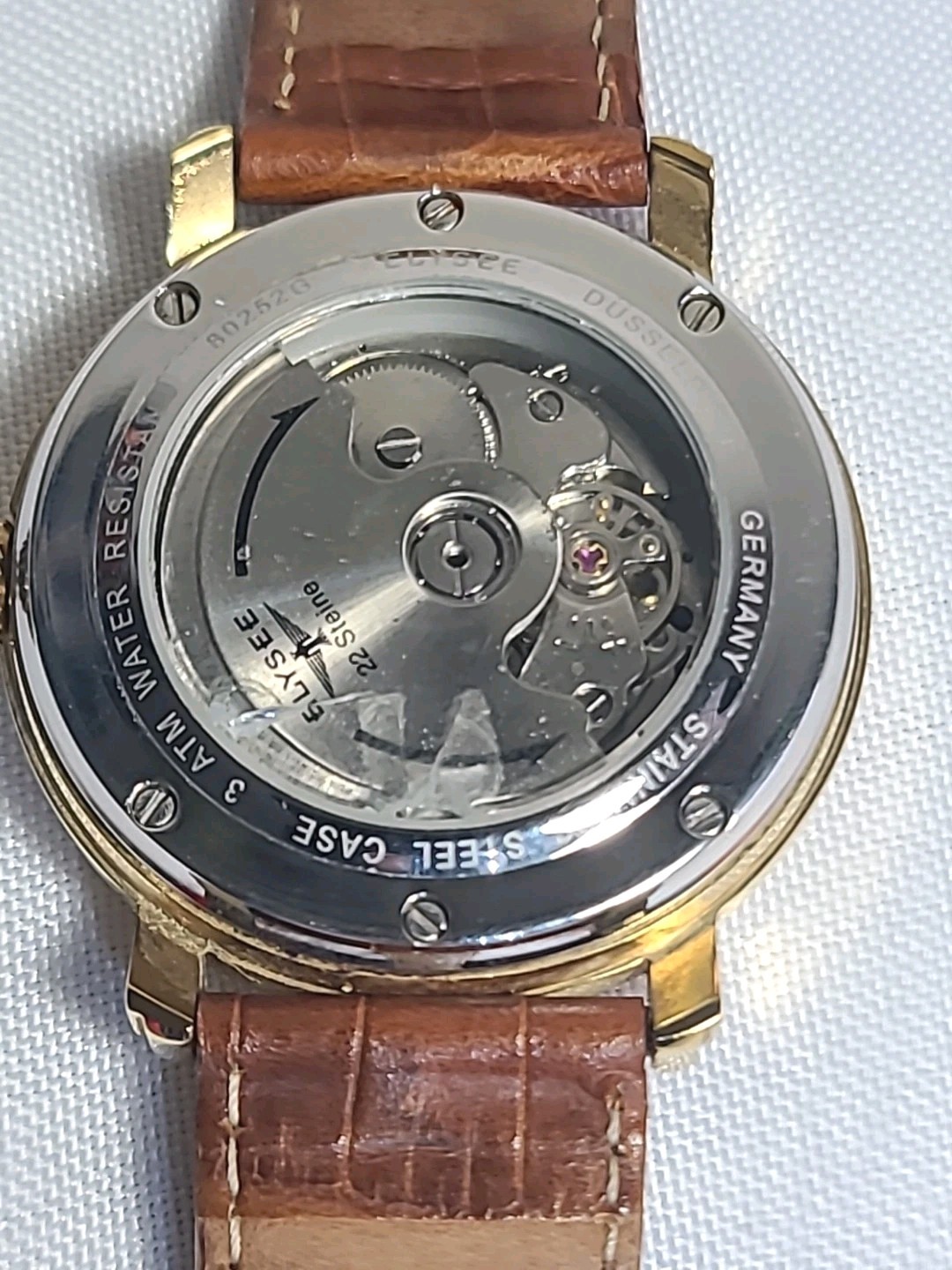 Elysee Düsseldorf Germany 80252G Chronograph Quartz Watch White/Cream Date