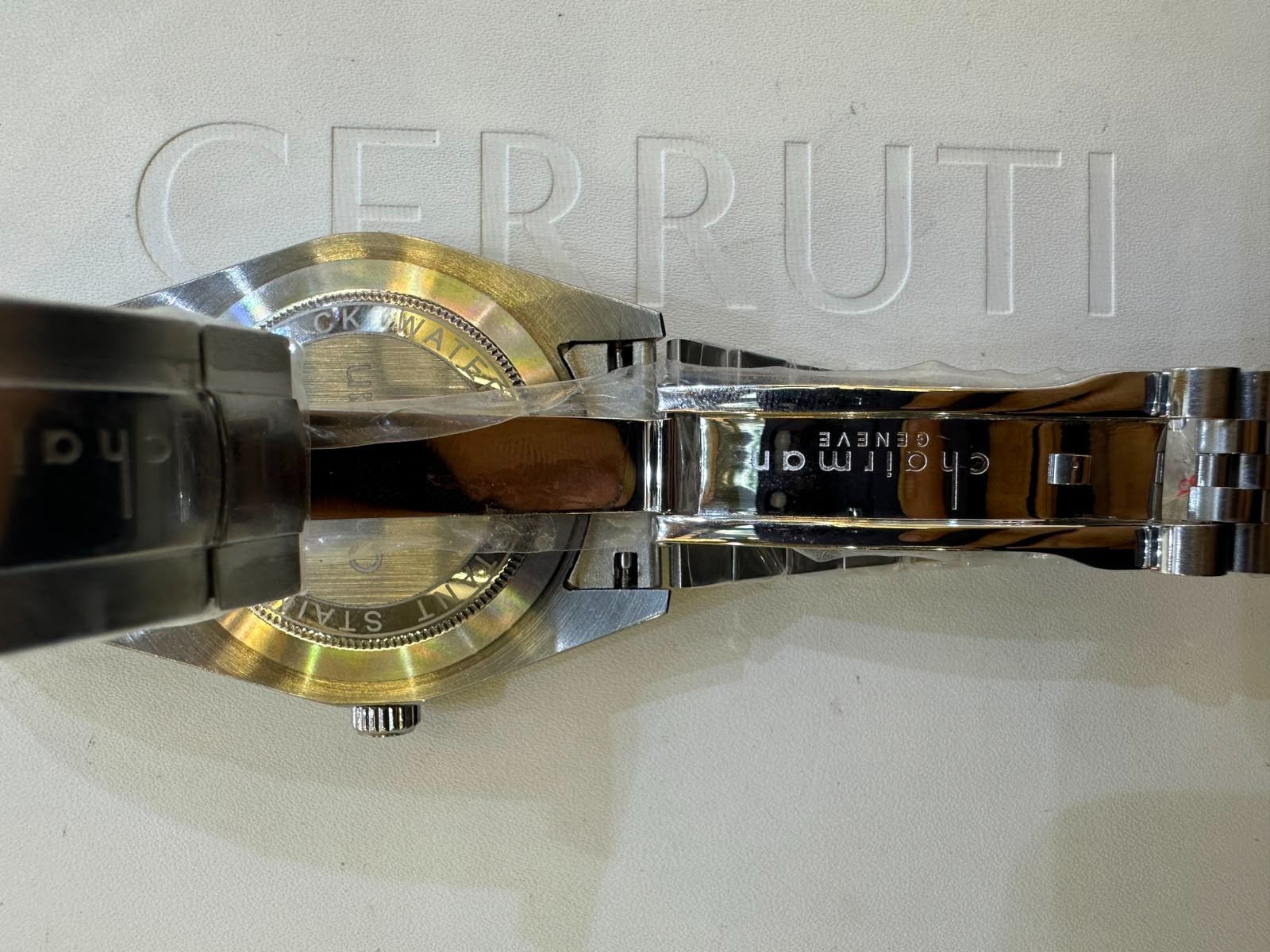 Chairman Geneve 1971 UAE Emblem Quartz Men’s new Watch Sand Dial Box Stainless