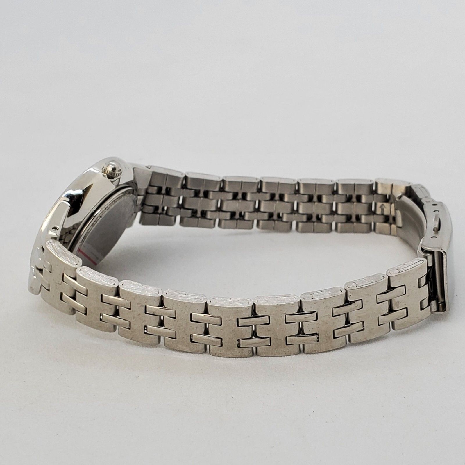 Women’s Watch 28MM Crystal Bezel Gray Dial Bracelet Band 7.25″ New Battery